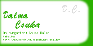 dalma csuka business card